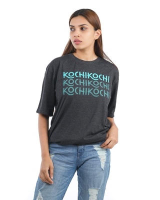 Shop Women's Kochi x3 T-shirt in Charcoal-Front