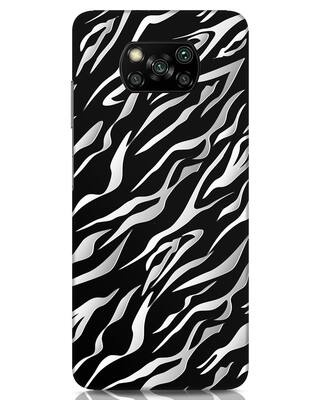 Shop 3d Zebra Print Xiaomi Poco x3 Mobile Cover-Front