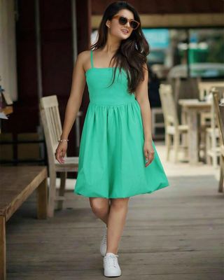 Shop Women's Blarney Green Short Dress-Front