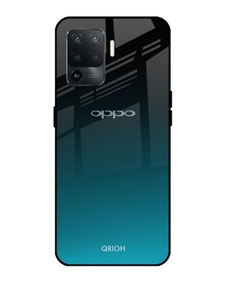 Shop Abstract Printed Premium Glass Cover for Oppo F19 Pro (Shock Proof, Lightweight)-Front