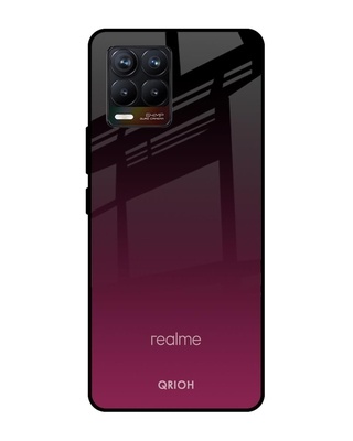 Shop Abstract Printed Premium Glass Cover for Realme 8 (Shock Proof, Lightweight)-Front