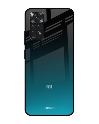 Shop Abstract Printed Premium Glass Cover for Redmi Note 11S (Shock Proof, Lightweight)-Front
