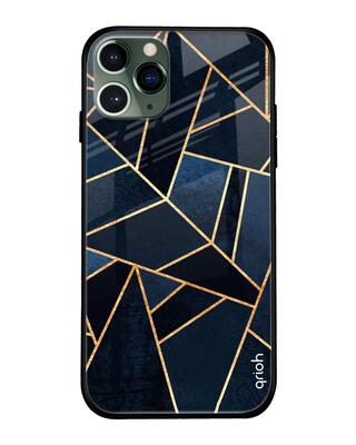 Shop Qrioh iPhone 11 Pro Max Abstract Tiles Glass case-Front