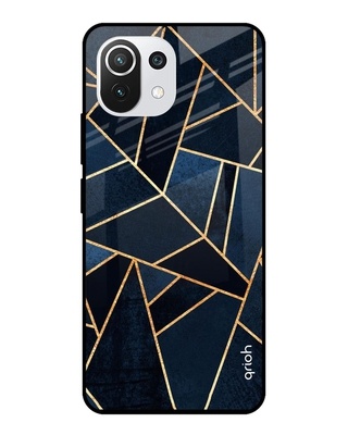 Shop Abstract Tiles Printed Premium Glass Cover For Mi 11 Lite NE 5G (Shockproof, Light Weight)-Front