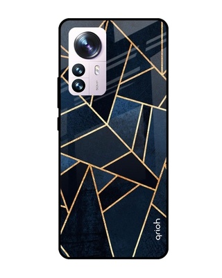Shop Abstract Tiles Printed Premium Glass Cover for Mi 12 Pro 5G (Shockproof, Light Weight)-Front