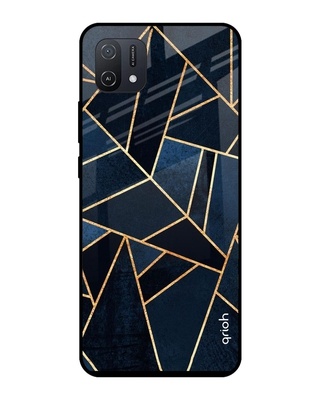 Shop Abstract Tiles Printed Premium Glass Cover for Oppo A16K (Shockproof, Light Weight)-Front