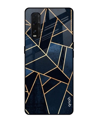 Shop Abstract Tiles Printed Premium Glass Cover for Oppo Find X2 (Shock Proof, Lightweight)-Front