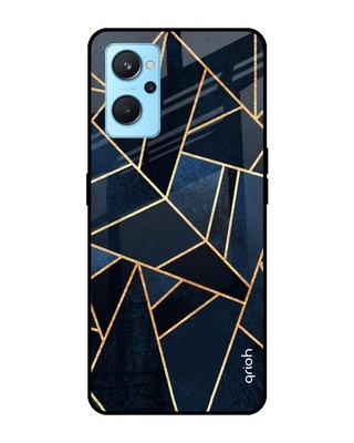 Shop Abstract Tiles Printed Premium Glass Cover for Realme 9i (Shock Proof, Lightweight)-Front
