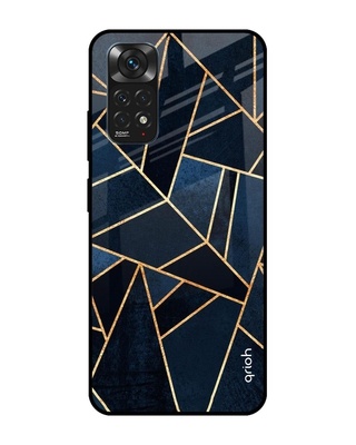 Shop Abstract Tiles Printed Premium Glass Cover for Redmi Note 11S (Shock Proof, Lightweight)-Front