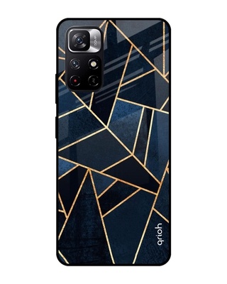 Shop Abstract Tiles Printed Premium Glass Cover for Redmi Note 11T 5G (Shock Proof, Lightweight)-Front