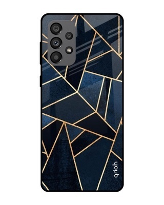 Shop Abstract Tiles Printed Premium Glass Cover for Samsung Galaxy A73 5G (Shockproof, Light Weight)-Front