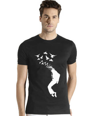 Shop Men's Black Regular Fit T-shirt-Front