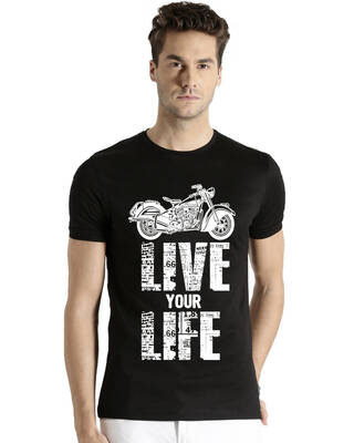 Shop Men's Black Regular Fit T-shirt-Front