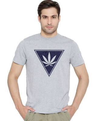 Shop Men's Weed Leaf Printed T-shirt-Front