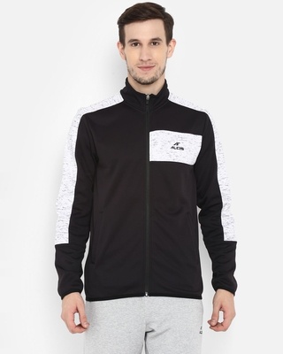 Shop Alcis Men Black Slim Fit Jacket-Front