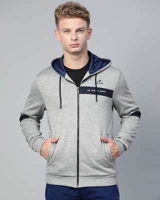 Shop Alcis Men Grey Slim Fit Jacket-Front