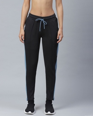 Shop Alcis Women Black Solid Slim Fit Track Pants-Front