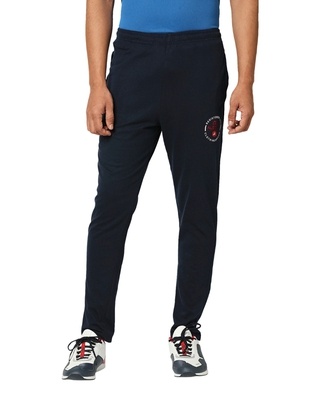 Shop Alstyle Men's Navy Solid Regular Fit Trackpants-Front