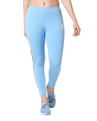 Shop Men's Sky Blue Solid Regular Fit Trackpant-Front