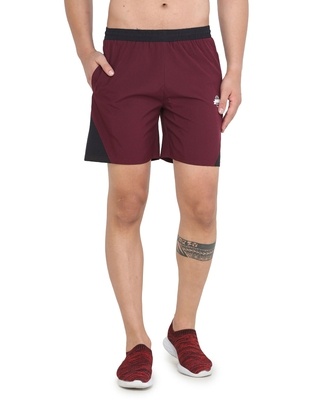 Shop ALSTYLE Men's Maroon Basic Regular Fit Shorts-Front