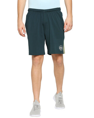 Shop Men's Olive Solid Regular Shorts-Front