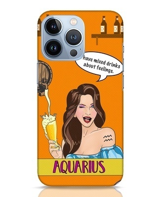 Shop Aquarius Zodiac Designer Hard Cover for iPhone 13 Pro-Front