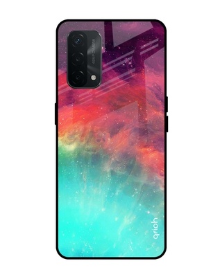 Shop Aura Printed Premium Glass Cover for Oppo A74 (Shock Proof, Lightweight)-Front