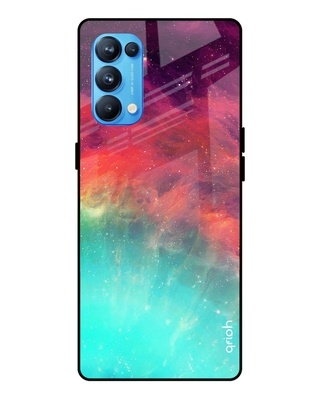 Shop Aura Printed Premium Glass Cover for Oppo Reno 5 Pro (Shock Proof, Lightweight)-Front