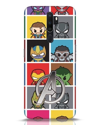 Shop Avengers Chibi 3D Designer Cover for Oppo A5 2020-Front