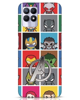 Shop Avengers Chibi 3D Designer Cover for Realme 8i-Front