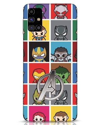 Shop Avengers Chibi 3D Designer Cover for Samsung Galaxy M31s-Front