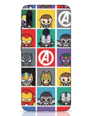 Shop Avengers Chibi  Xiaomi Redmi Note 7 Pro Mobile Cover (AVL)-Front