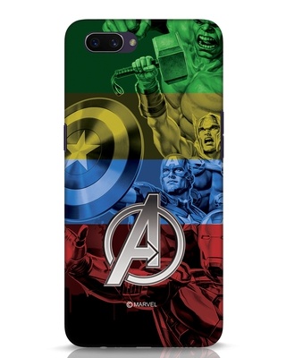 Shop Avengers Color 3D Designer Cover for Oppo A3S-Front