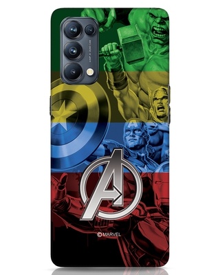 Shop Avengers Color 3D Designer Cover for Oppo Reno 5 Pro-Front