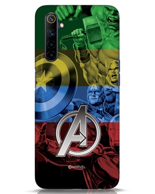 Shop Avengers Color 3D Designer Cover for Realme 6i-Front