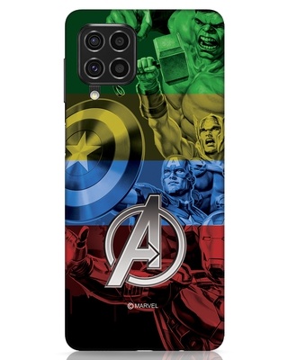 Shop Avengers Color 3D Designer Cover for Samsung Galaxy F62-Front