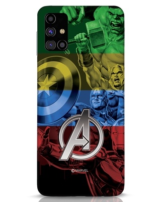 Shop Avengers Color 3D Designer Cover for Samsung Galaxy M31s-Front
