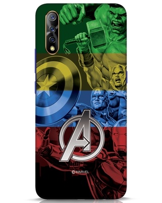 Shop Avengers Color 3D Designer Cover for Vivo S1-Front