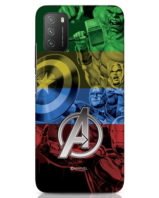 Shop Avengers Color 3D Designer Cover for Xiaomi Poco M3-Front
