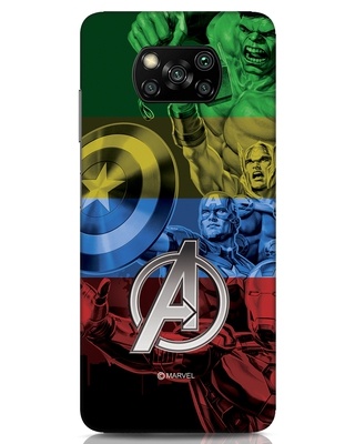 Shop Avengers Color 3D Designer Cover for Xiaomi Poco x3-Front