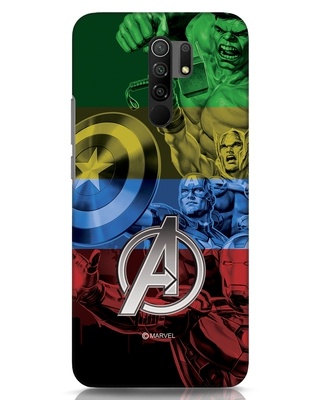 Shop Avengers Color 3D Designer Cover for Xiaomi Redmi 9 Prime-Front