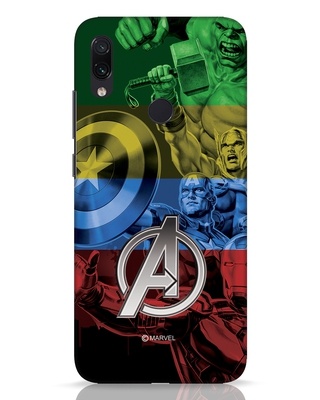 Shop Avengers Color 3D Designer Cover for Xiaomi Redmi Note 7 Pro-Front