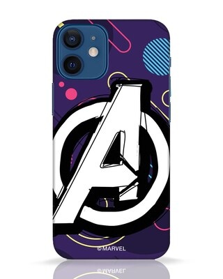 Shop Avengers Doodle iPhone 12 Mini Mobile Cover (AVL)-Front