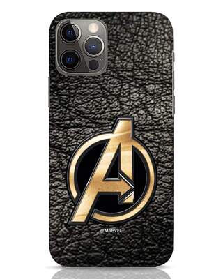 Shop Avengers Gold Logo iPhone 12 Pro Max Mobile Cover-Front