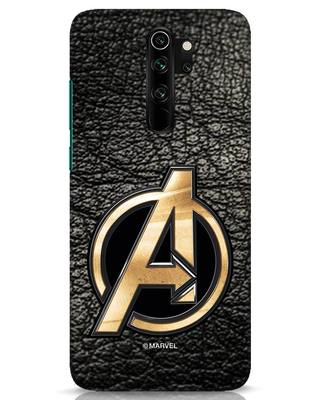 Shop Avengers Gold Logo Designer Hard Cover for Xiaomi Redmi Note 8 Pro-Front