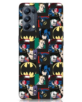 Shop Batman Collage Designer Hard Cover for Oppo Reno 5 Pro-Front