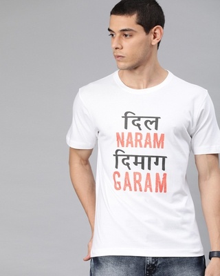 Shop Be Awara Dil Naram Dimag Garam Half Sleeve T-Shirt For Men-Front