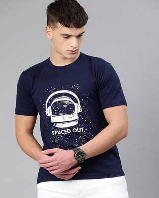 Shop Be Awara Spaced Out Half Sleeve T-Shirt For Men-Front