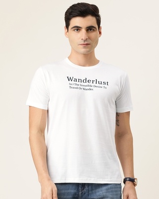 Shop Be Awara Wanderlust Half Sleeve T-Shirt For Men-Front