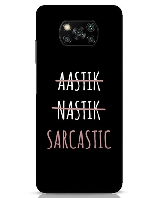 Shop Being Sarcastic Designer Hard Cover for Xiaomi Poco X3 Pro-Front